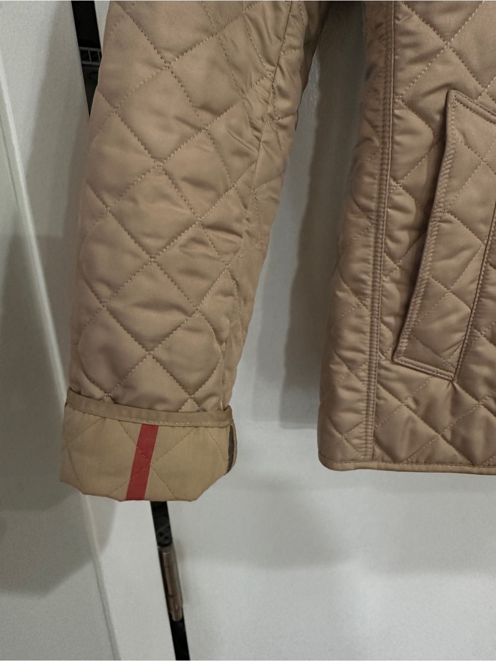 Burberry Quilted Tan Button-Front Jacket - Picture 2 of 8